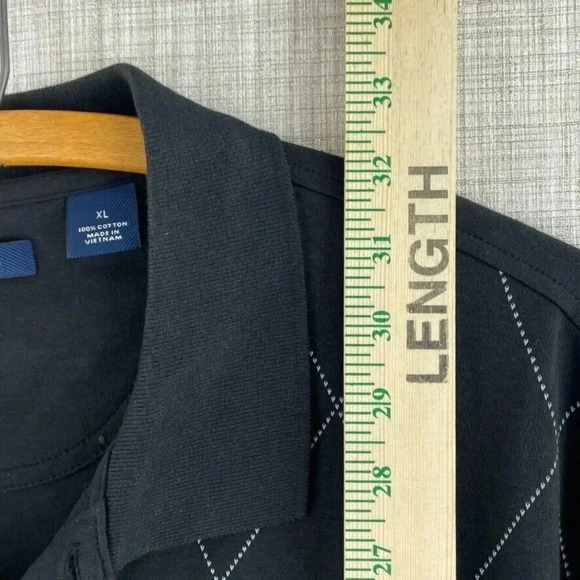 Izod Golf Polo Shirt Mens XL black 1470 - Picture 5 of 7